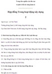 Hợp đồng trong hoạt động xây dựng 2