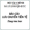 Báo cáo Lưu chuyển tiền tệ (Dạng tóm lược)