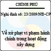 Nghị định số 23/2009/NĐ-CP