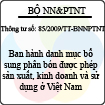 Thông tư số 85/2009/TT-BNNPTNT