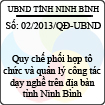 Quyết định 02/2013/QĐ-UBND của UBND tỉnh Ninh