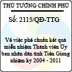 Quyết định số 2115/QĐ-TTG