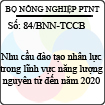 Công văn 84/2013/BNN-TCCB