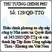 Quyết định số 129/QĐ-TTG