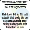 Quyết định số 1715/QĐ-TTG