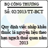 Thông tư 02/2013/TT-BCT