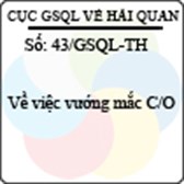 Công văn 43/2013/GSQL-TH