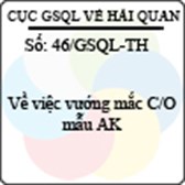 Công văn 46/2013/GSQL-TH