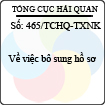 Công văn 465/2013/TCHQ-TXNK