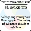 Quyết định số 1997/QĐ-TTG