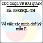 Công văn 35/2013/GSQL-TH