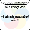 Công văn 35/2013/GSQL-TH