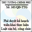 Quyết định số 365/QĐ-TTG