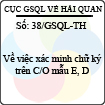 Công văn 38/2013/GSQL-TH