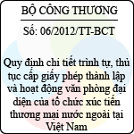 Thông tư số 06/2012/TT-BCT