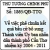 Quyết định số 1865/QĐ-TTG