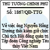 Quyết định số 1867/QĐ-TTG