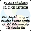 Công điện 01/2013/CĐ-LĐTBXH