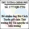 Quyết định số 1777/QĐ-TTG