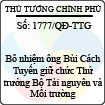 Quyết định số 1777/QĐ-TTG