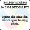 Công văn 237/2013/LĐTBXH-LĐTL