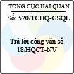 Công văn 520/2013/TCHQ-GSQL