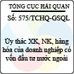 Công văn 575/2013/TCHQ-GSQL