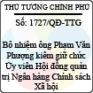 Quyết định số 1727/QĐ-TTG