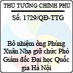 Quyết định số 1729/QĐ-TTG