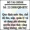 Quyết định số 22/2008/QĐ-BTC