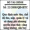 Quyết định số 22/2008/QĐ-BTC