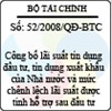 Quyết định số 52/2008/QĐ-BTC