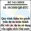 Quyết định số 56/2008/QĐ-BTC