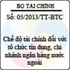 Thông tư 05/2013/TT-BTC