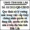 Quyết định 03/2013/QĐ-UBND của UBND tỉnh Đăk Lăk