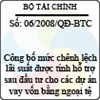 Quyết định số 06/2008/QĐ-BTC