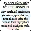 Thông tư 07/2013/TT-BNNPTNT