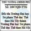 Quyết định số 1647/QĐ-TTG