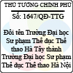 Quyết định số 1647/QĐ-TTG