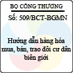 Công văn 509/2013/BCT-BGMN