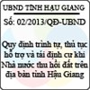 Quyết định 02/2013/QĐ-UBND của UBND tỉnh Hậu Giang