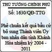 Quyết định số 1630/QĐ-TTG