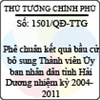 Quyết định số 1501/QĐ-TTG