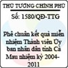 Quyết định số 1580/QĐ-TTG của Thủ tướng Chính phủ