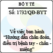 Quyết định số 1732/QĐ-BYT