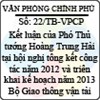 Thông báo 22/2013/TB-VPCP