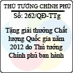 Quyết định 262/2013/QĐ-TTg