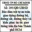 Quyết định 295/2013/QĐ-UBND