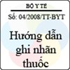Thông tư số 04/2008/TT-BYT