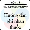 Thông tư số 04/2008/TT-BYT